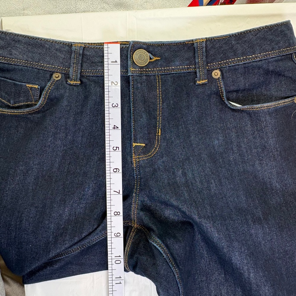 Lands End Womens Size 8 Dark Wash Skinny Jeans Indigo Blue Stretch - Picture 9 of 12